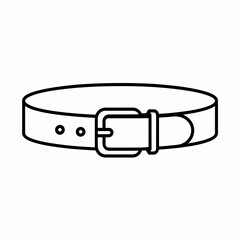 Belt Icon Outline Fashion Waist Accessory Vector Illustration