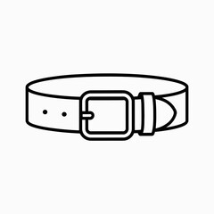 Belt Icon Outline Fashion Waist Accessory Vector Illustration