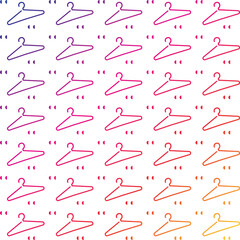 Clothes hanger icon. Vector illustration, flat design.