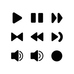 media player buttons © pixelartis