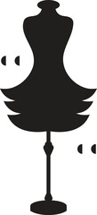 Clothing Mannequin Icon Vector Design on White Background.