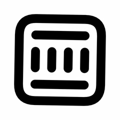 Loading Bars Icon - Progress or Data Processing Symbol in Square