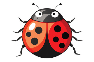 Adorable Ladybug Illustration with Vibrant Colors and Playful Design Perfect for Children's Content and Educational Materials