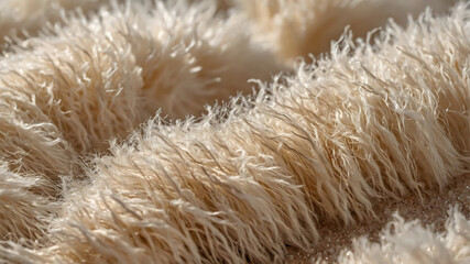 A Close-Up View of a Soft, Cream-Colored Textured Fabric