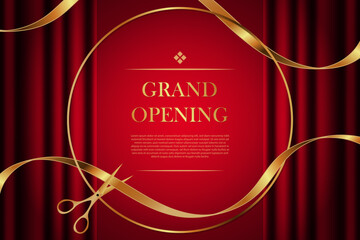grand opening background, company design template, business.