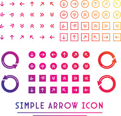 Arrow icons set. Arrow collection. Simple arrow big set. Vector illustration