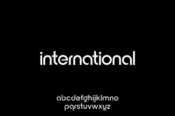 International Font Style with Lowercase Alphabet