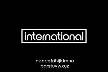 International Word With Lower Case Alphabet Display