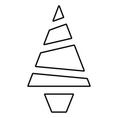 christmas tree icon isolated on white background, vector illustration.