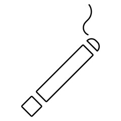cigarette icon isolated on white background, vector illustration.