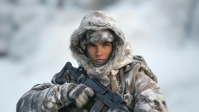 French army soldier, FAMAS rifle, camouflage uniform, tactical gloves, European forest background, helmet with visor, military insignia, standing
