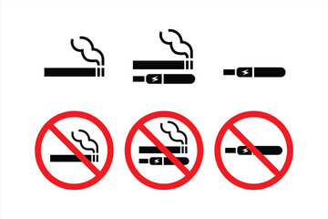 Set cigarette sign