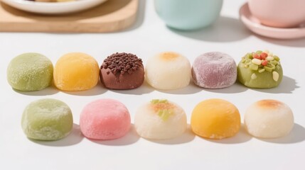 Obraz premium Colorful macaroons and coffee with chocolate easter eggs