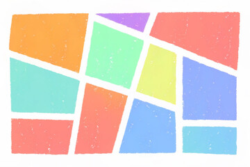 Crayon drawn squares, triangle, rectangles with wavy rough edges, set of grunge banners, Hand drawn childish frames, rough texture Colorful square and rectangle text boxes 