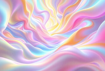 Obraz premium Abstract swirling pastel colors forming a vortex-like shape, creating an ethereal and dreamy visual effect with smooth, flowing lines and a luminous center