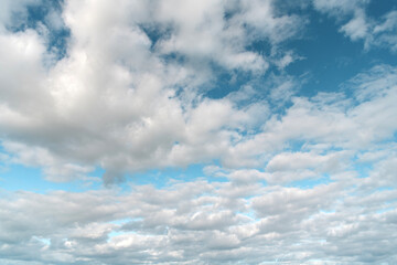 Overcast scene. Cloudy sky view. Cloud drifting. Cloudy atmospheric backdrop. Morning sky with cloud. Sky and cloud formation. Weather cloudscape. Soft and fluffy. Sky filled with cloud