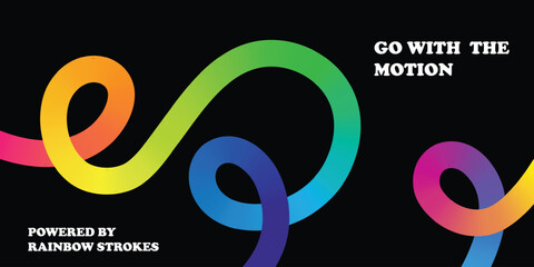 Vibrant Circular Gradient Wave Design – Abstract Spiral Lines with Rainbow Flow in 3D Style