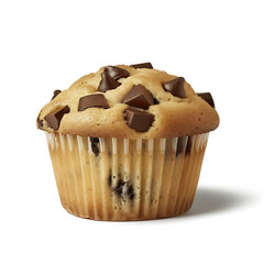 Freshly Baked Chocolate Chip Muffin with Golden Crust
