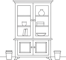 Elegant dining room cabinet with glass doors for stylish storage and decor in modern interior design projects