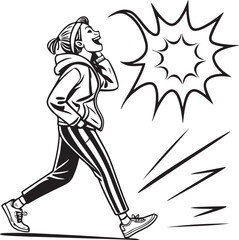 Young man shouting with speech bubble in comic style illustration – expressive talking or yelling cartoon concept