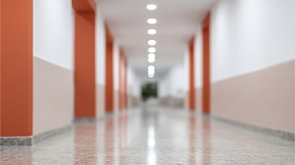 Austere hallway echoes quiet contemplation, resonating with World Interiors Day, reminiscent of labyrinthine calm and monastic solitude