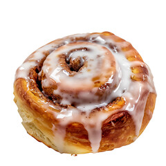 Glazed Cinnamon Roll with Swirled Icing