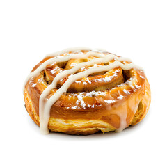 Golden Cinnamon Roll with Creamy Glaze