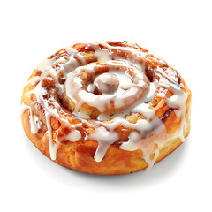 Glazed Cinnamon Roll with Swirled Icing