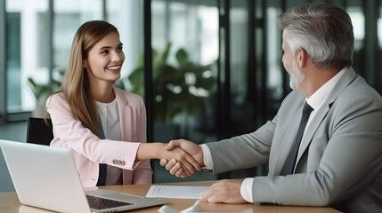 business people shaking hands