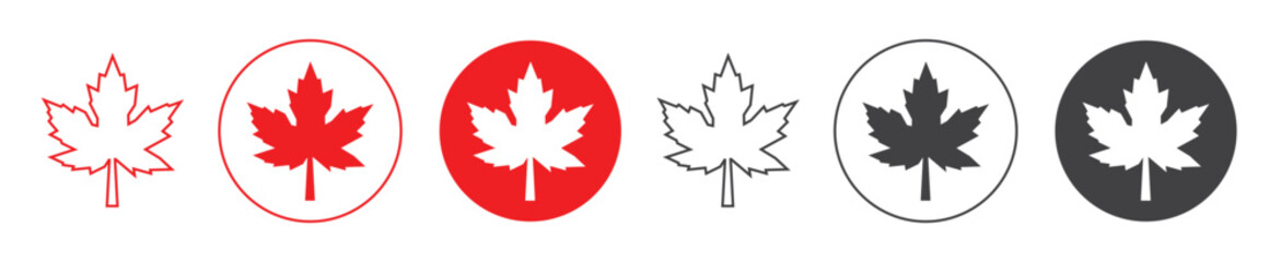 Maple Leaf Vector Set for Canada Symbol, National Identity and Seasonal Design