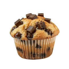 Chocolate Chip Muffin with Chocolate Toppings