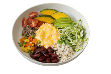 Fresh Harvest Bowl: a Vibrant and Colorful Bowl of nutritious components offering a healthful meal...