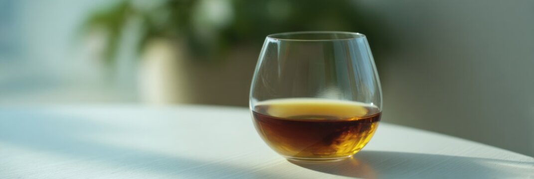 Amber elixir swirls in sunlight, evoking Celtic Samhain whispers, hygge warmth, and introspective solstice musings