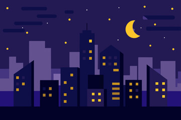 night city in the night