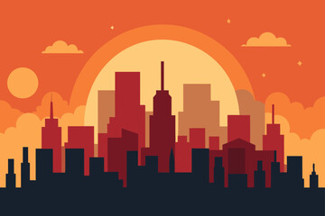 Fototapeta premium city skyline at night