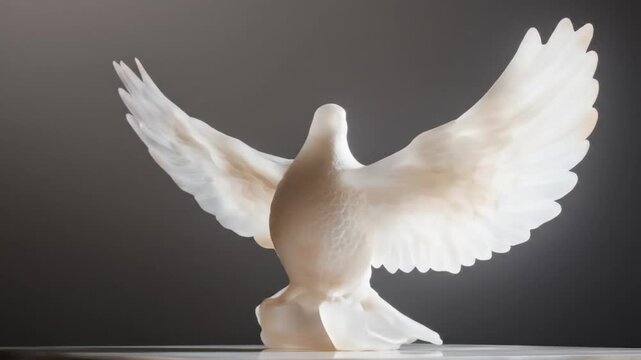 Serene Alabaster Dove Sculpture: A Symbol of Peace and Tranquility