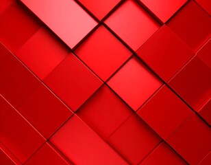 Abstract geometric pattern of overlapping red squares