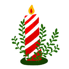 christmas wreath with candles