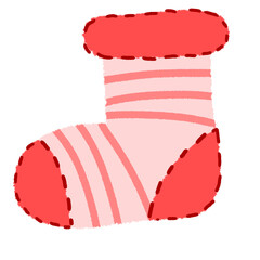 vector illustration of a red sock