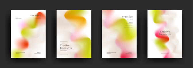 abstract gradient background template vector. trendy Minimalist style posters with dark concept. Modern wallpaper design for social media, brochure, flyer, banner