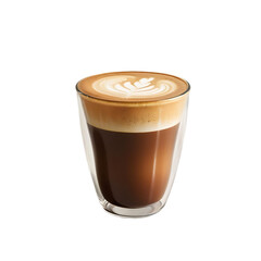 Minimalist Latte Display in Clear Glass

