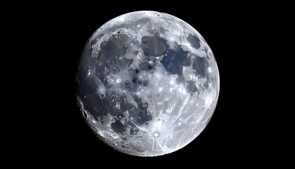 Obraz premium Full moon, detailed surface texture