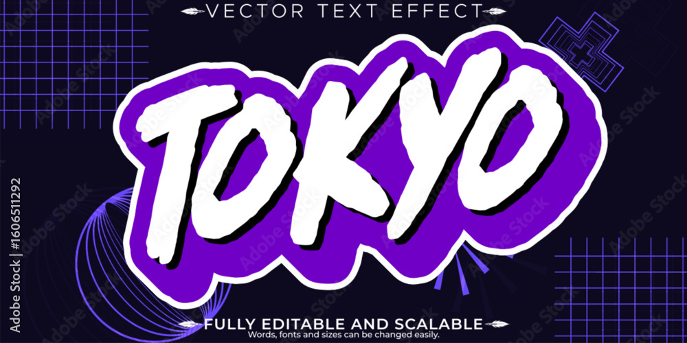 Wall mural y2k editable text effect, editable 2000s and retro text style