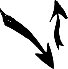 stylized arrows of various shapes and sizes for decoration and decoration, infographics, vector