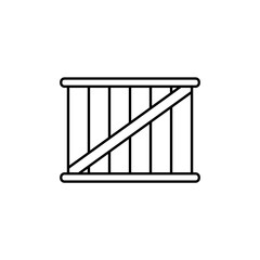 Icon a crate, isolated against a clean background.
