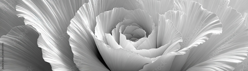 Poster iris cascade in minimal movement concept. elegant monochrome close-up of a beautifully textured flow