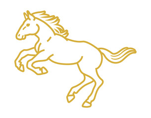Leaping Horse Line Art – Year of the Horse 2026 Zodiac Symbol