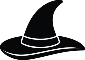 curved witch hat vector icon.eps