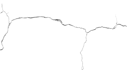 One big crack with two small cracks  transparent background PNG