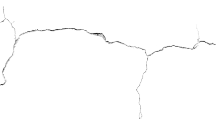 One big crack with two small cracks  transparent background PNG © Tanaly